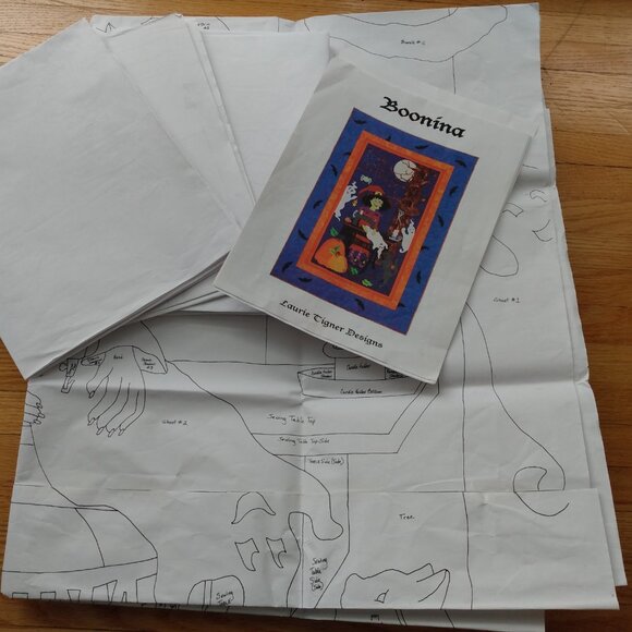 Halloween Witch Quilt Sewing Pattern Boonina Laurie Tigner Full Size Template - Picture 8 of 12